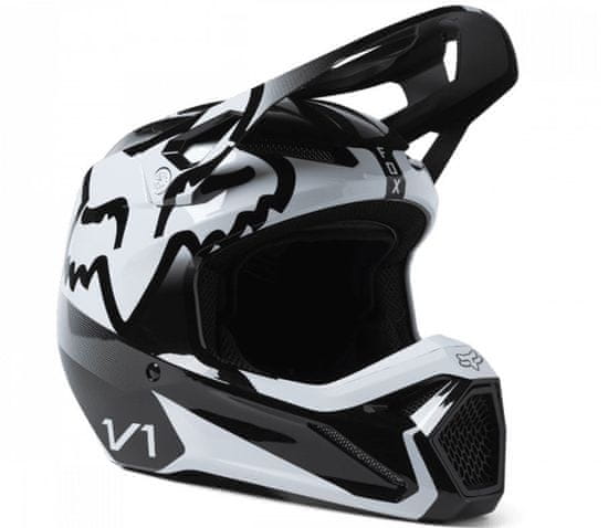 FOX Dětská motokrosová helma Yth V1 Leed Helmet Dot/Ece Black/White