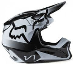 FOX Dětská motokrosová helma Yth V1 Leed Helmet Dot/Ece Black/White vel. YM