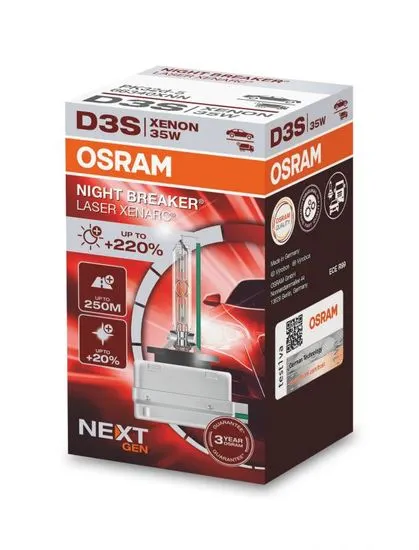 Osram Osram xenonová výbojka D3S XENARC NIGHT BREAKER LASER +220% 1ks