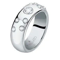 Morellato Luxusný oceľový prsteň s kryštálmi Poetica SAUZ260 (Obvod 52 mm)