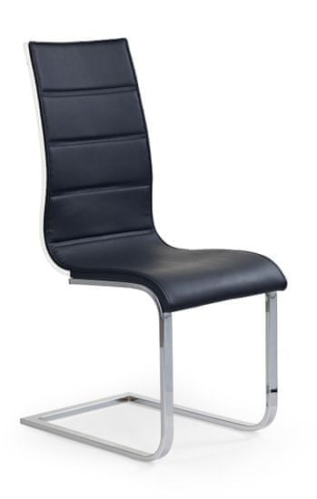 Halmar Kovová stoličky K104, čierna / biela