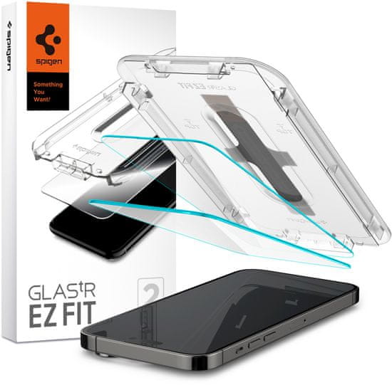 Spigen ochranné sklo tR EZ Fit pro Apple iPhone 14 Pro, transparentné, 2ks