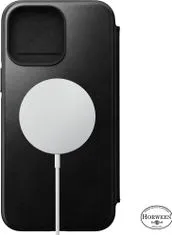 Nomad kožené flipové pouzdro MagSafe Folio pro Apple iPhone 14 Pro Max, čierna