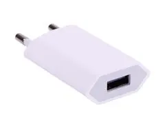 KOMA Napájací adaptér ultra slim / nabíjačka USB-A, 5W pre Apple iPhone (1A), biela