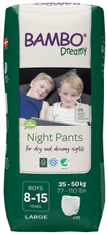 Bambo Nature BAMBO Dreamy Night Pants Nohavičky plienkové jednorazové Boys 8-15 rokov (35-50 kg) 10 ks
