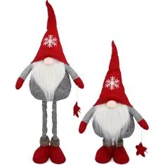 Chomik Gnome, vianočný trpaslík s nastaviteľnými nohami - XXL 64/90 cm