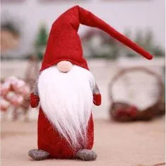 Chomik Vianočný plyšový trpaslík Santa Claus červený 44 cm