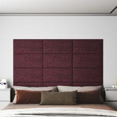 Vidaxl Nástenné panely 12 ks fialové 60x30 cm látka 2,16 m²