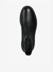 Geox Čierne pánske kožené členkové topánky Geox 45