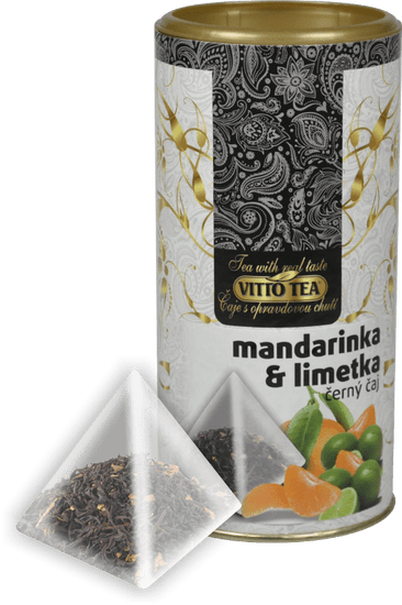 Vitto Tea TUBUS Čierny čaj - mandarínka - limetka 22,5g Vitto Tea 22.5 g