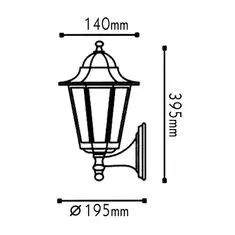ACA ACA Lighting Garden lantern vonkajšie nástenné svietidlo HI6171B
