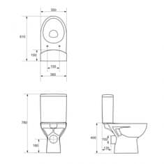 CERSANIT Parva kompakt set 215 010 + WC sedátko duroplast K27-001 - Cersanit