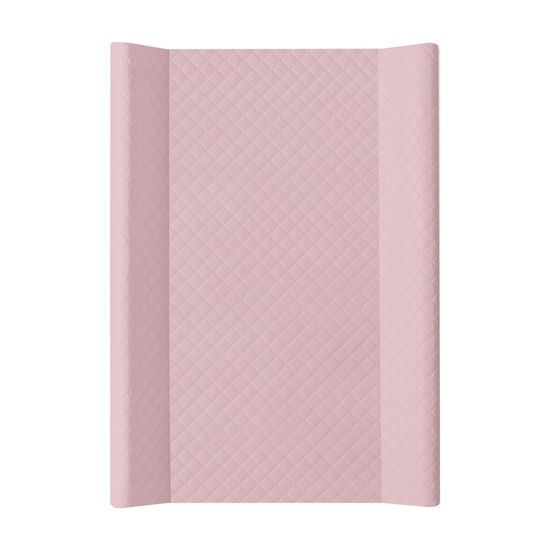 Ceba Baby CEBA Podložka prebaľovacia 2-hranná s pevnou doskou (50x70) Comfort Caro Pink