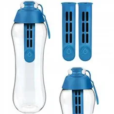 Modrá filtračná fľaša na vodu 0,7 l + 2 filtre