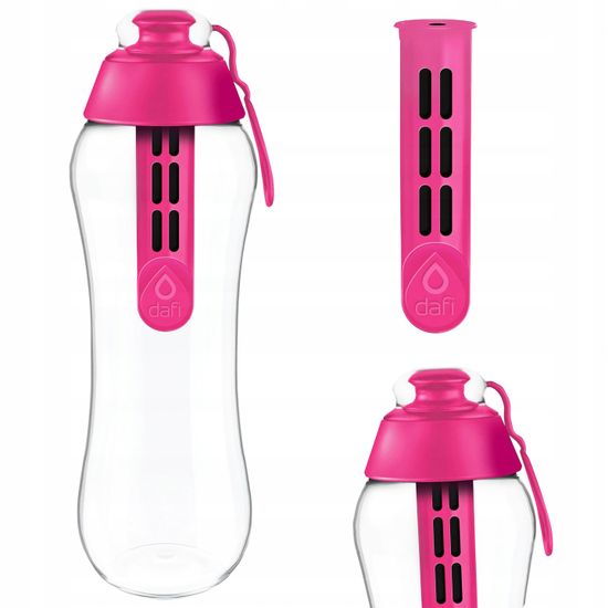 DAFI Ružová filtračná fľaša na vodu 0,3 l + filter