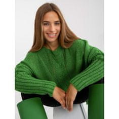 Och Bella Dámsky sveter s vlnou oversize OCH BELLA zelený TW-SW-BI-M559.08X_390072 Univerzálne