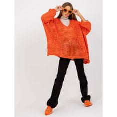 Och Bella Dámsky sveter so širokými rukávmi oversize OCH BELLA oranžový TW-SW-BI-M2200.27_390066 Univerzálne