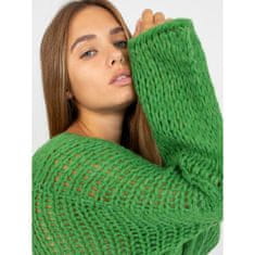 Och Bella Dámsky sveter so širokými rukávmi oversize OCH BELLA zelený TW-SW-BI-M2200.27_390079 Univerzálne
