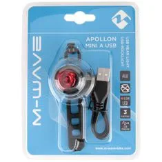 M-Wave Blikačka zadná Apollon Mini USB čierna