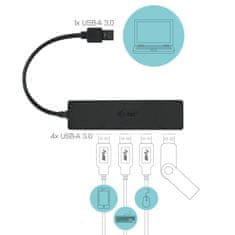 USB 3.0 SLIM HUB 4 Port passive - Black