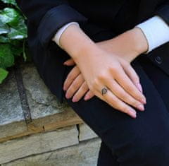 Beneto Exclusive Pôvabný strieborný prsteň s granátmi GRAAGG1 (Obvod 54 mm)