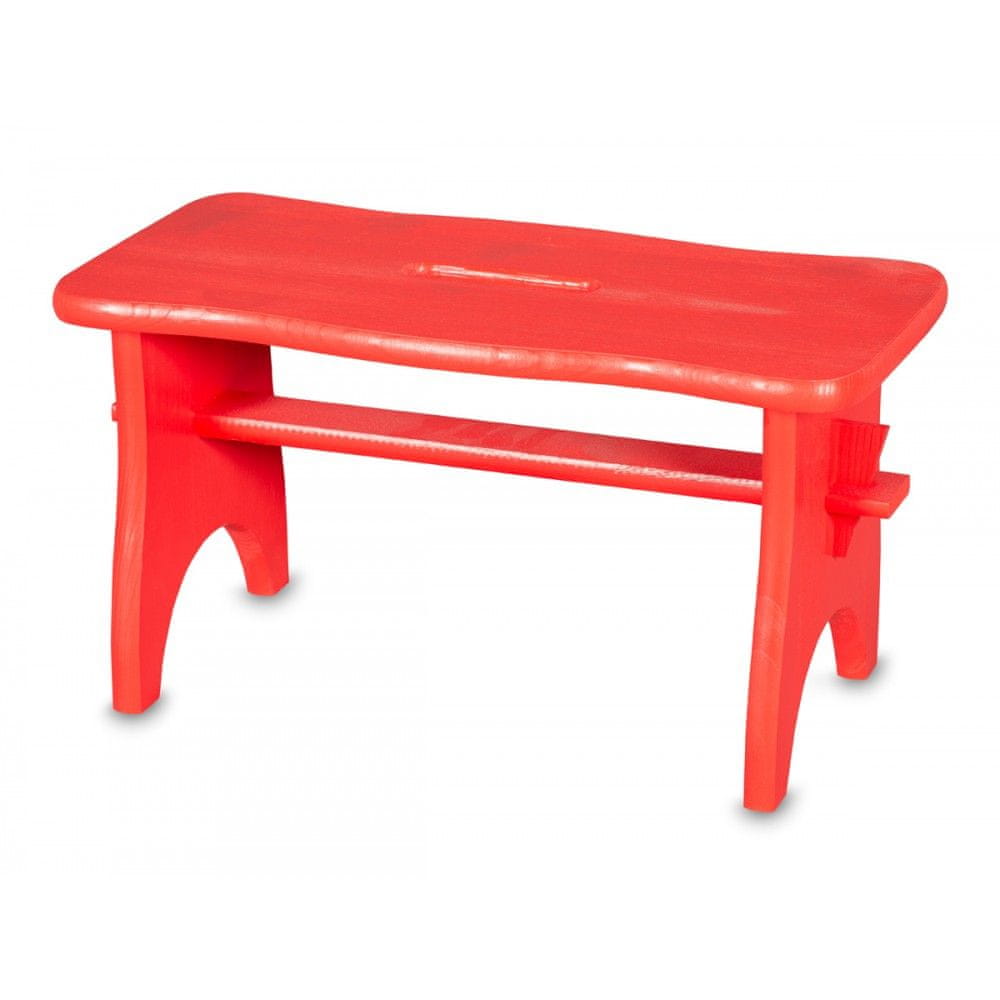 Čisté dřevo Drevená stolička - červená