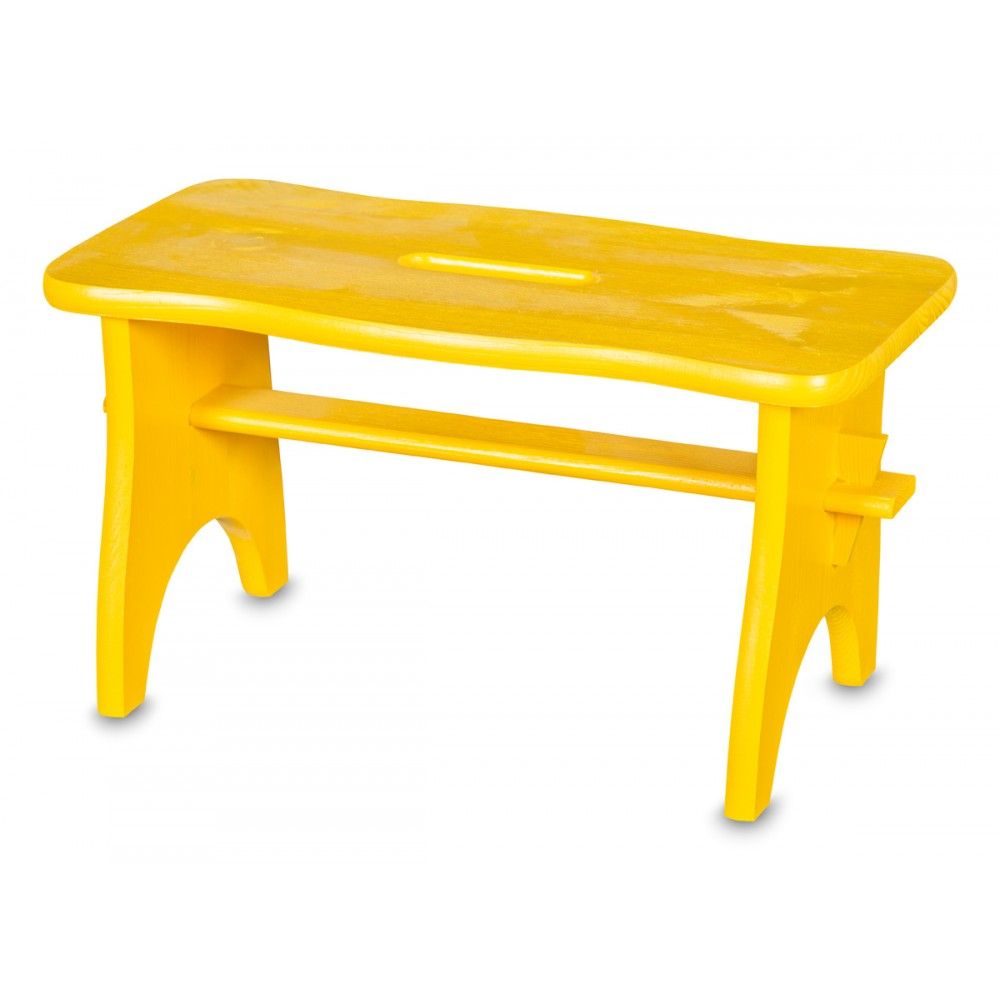 Čisté dřevo Drevená stolička - žltá