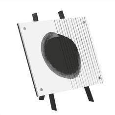 HAMA akrylový stojan ARTS, 13x18 cm, čierny, na šírku