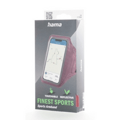 HAMA Finest Sports, športové púzdro na mobil, na rameno, XL (4,5"-5"/14,7x7,2 cm), ružové