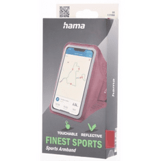 HAMA Finest Sports, športové púzdro na mobil, na rameno, XXL (5"-5,5"/15,8x8 cm), ružové