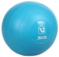 LiveUp Weight ball lopta na cvičenie modrá, 3 kg