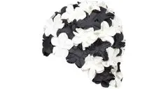 Aquaspeed Bloom kúpacia čiapka čierna-biela