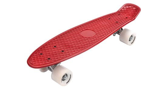 Meteor Flip plastový skateboard červeno-biely