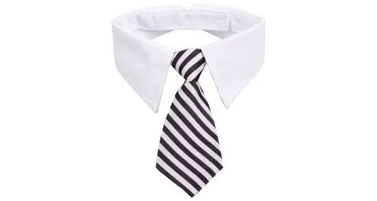 Merco Multipack 3ks Gentledog kravata pre psov čierna-biela, S