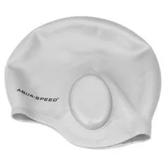 Aquaspeed Multipack 4ks Ear kúpacia čiapka strieborná