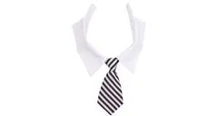 Merco Gentledog kravata pre psov čierna-biela, S