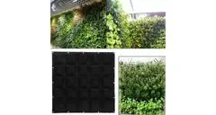 Merco Wall Grow Bag 36 textilné kvetináče na stenu čierna, 1 ks