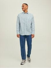 Jack&Jones Pánska košeľa JORBRINK Wide Fit 12215472 Cashmere Blue (Veľkosť M)