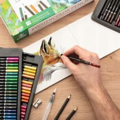 Norberg & Linden Profesionálna sada akvarelových ceruziek na kreslenie pre nováčikov a skúsených profesionálov 74 ks
