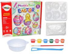 Lean-toys Kreatívna súprava DIY Sadrové odliatky Magnety Vianočné maľovanie Veľkonočné vajíčka