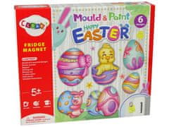 Lean-toys Kreatívna súprava DIY Sadrové odliatky Magnety Vianočné maľovanie Veľkonočné vajíčka