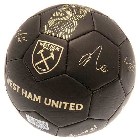 FAN SHOP SLOVAKIA Futbalová lopta West Ham United FC Gold, veľkosť 5