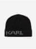 Karl Lagerfeld Čierna čiapka s prímesou vlny KARL LAGERFELD S