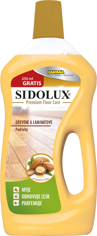 Sidolux Premium Floor Care Arganový olej čistič podláh drevené a laminátové, 1 l