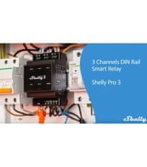 Shelly Shelly Pro 3 - spínací modul 3x 16A (LAN, WiFi, Bluetooth)