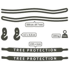La Siesta Napínacie šnúry pre hojdacie siete TreeMount