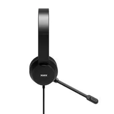 Port Designs PORT CONNECT - Stereo headset s mikrofónom, USB-A/USB-C, čierna