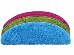 eoshop Nášľapy na schody Color Shaggy (polkruh - obdĺžnik) (Variant: Color shaggy modrý polkruh 24x65 cm)