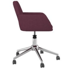 Vidaxl Otočná kancelárska stolička fialová látková