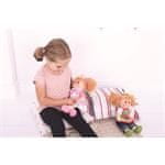 Bigjigs Toys Ružové šaty so srdiečkami pre bábiku 34 cm